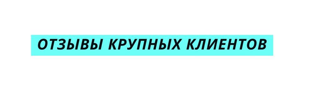 ОТЗЫВЫ КРУПНЫХ КЛИЕНТОВ